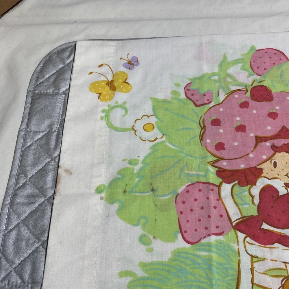 Strawberry Shortcake Pillowcase 1980 American Greetings Vintage Blueberry Muffin